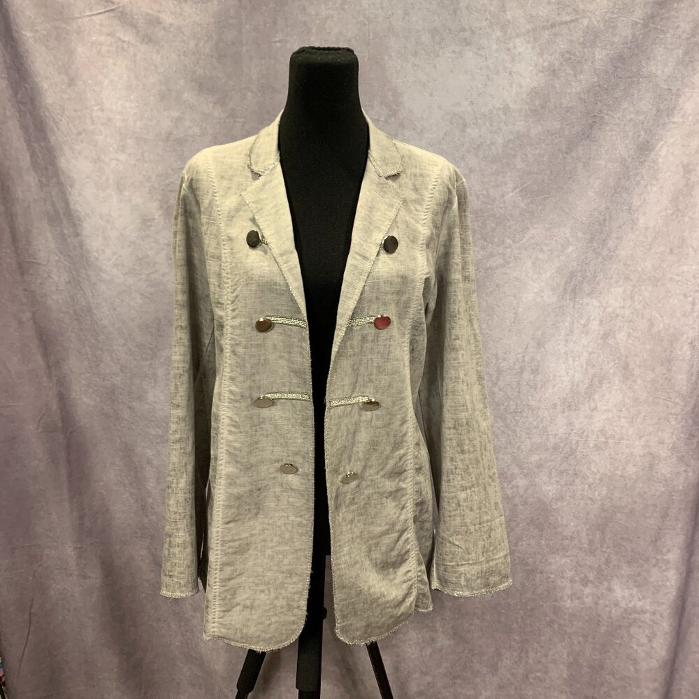 Gigi Moda Rhinestone Embellished Open Blazer